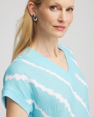 Zenergy® Tie-Dye Gauze Top click to view larger image.