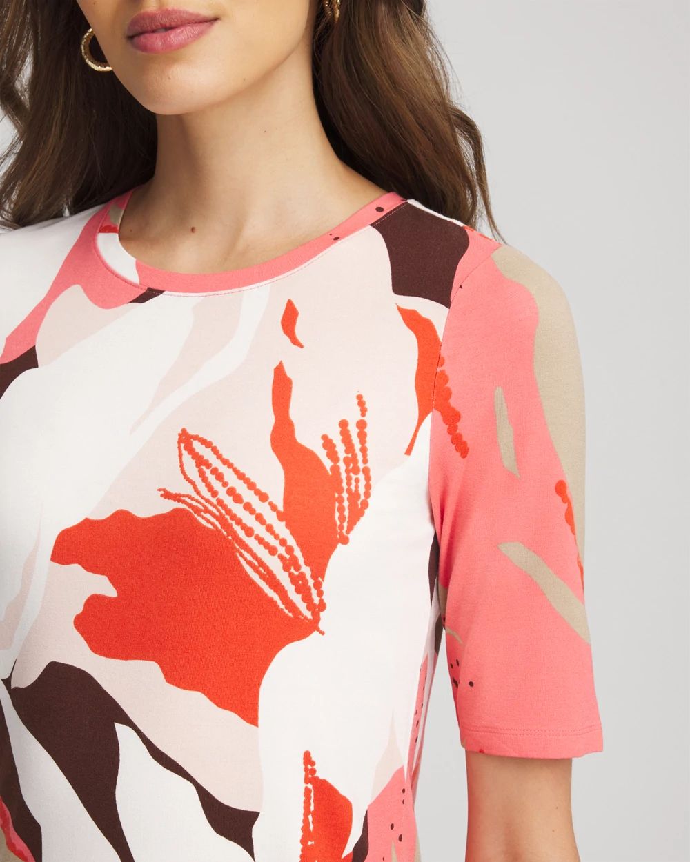 Touch of Cool™ Elbow-Sleeve Perfect Tee click to view larger image.