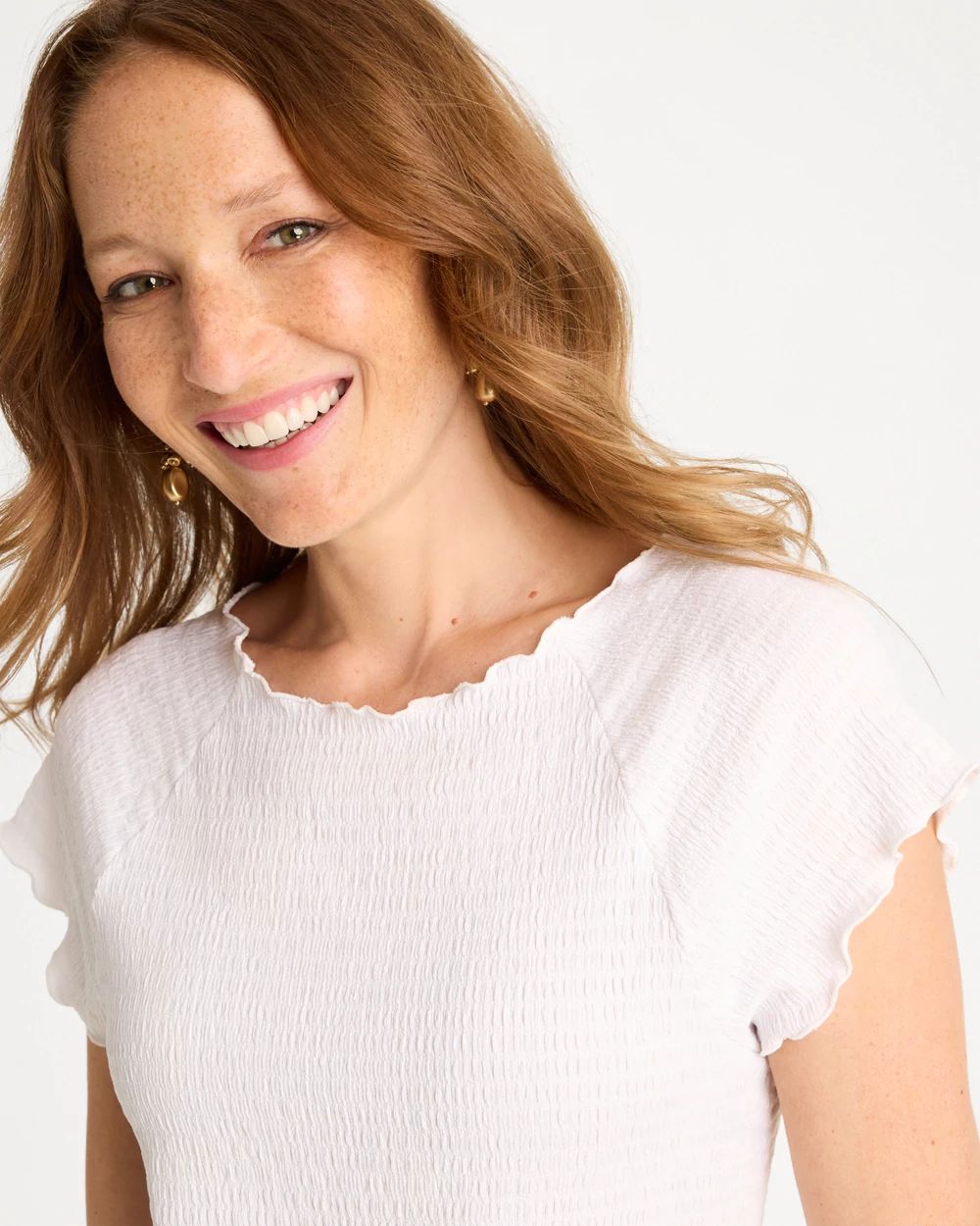 Textured Knit Lettuce Raglan Tee click to view larger image.