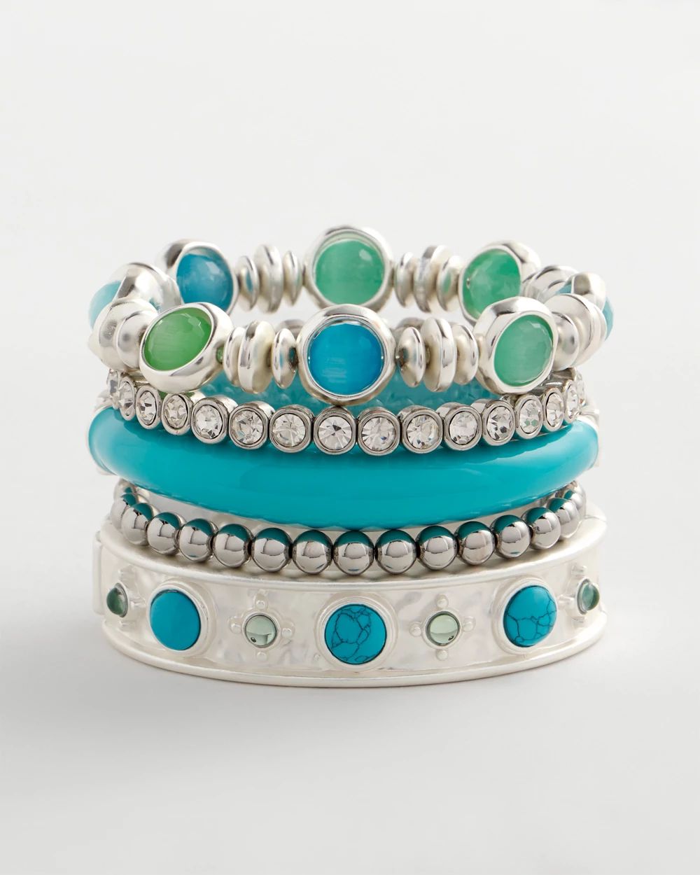 Turquoise Tone Hinge Bracelet