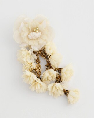 No Droop® Flower & Conch Shell Earrings click to view larger image.