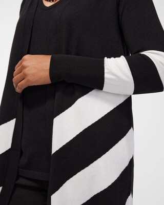 Striped Maxi Cardigan Sweater