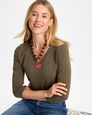 Neutral Orange Pendant Necklace click to view larger image.