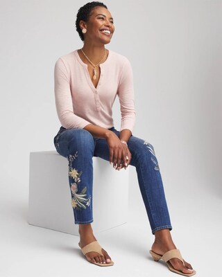 Cotton Slub Henley Shirt click to view larger image.