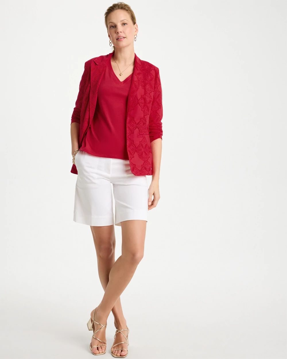 Cotton Stretch 3/4 Sleeve Tee