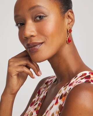 No Droop® Agate Teardrop Earrings