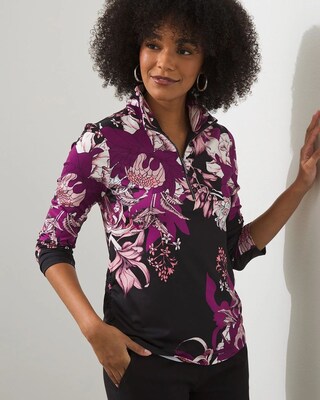 Zenergy UPF Floral Bungee Pullover