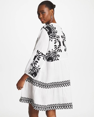 Woven Printed Swim Cover-Up Dress click to view larger image.