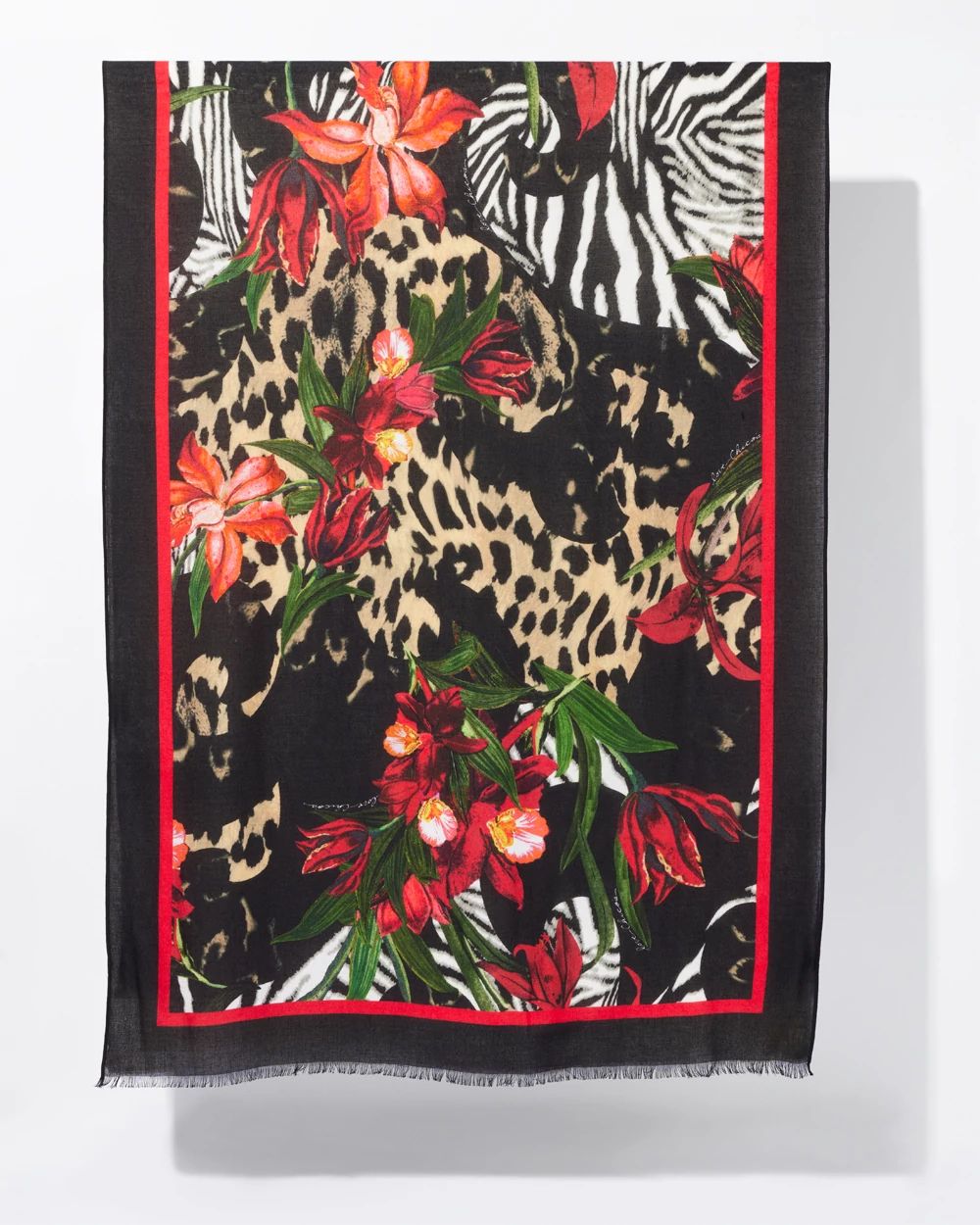 Mixed Print Oblong Scarf