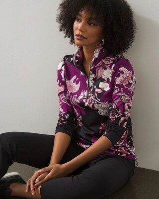Zenergy UPF Floral Bungee Pullover