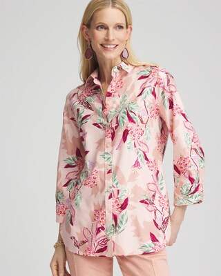No Iron™ Sateen Floral Shirt