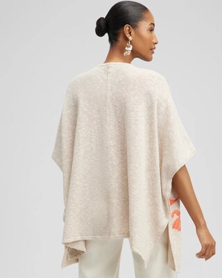 Embroidered Knit Ruana