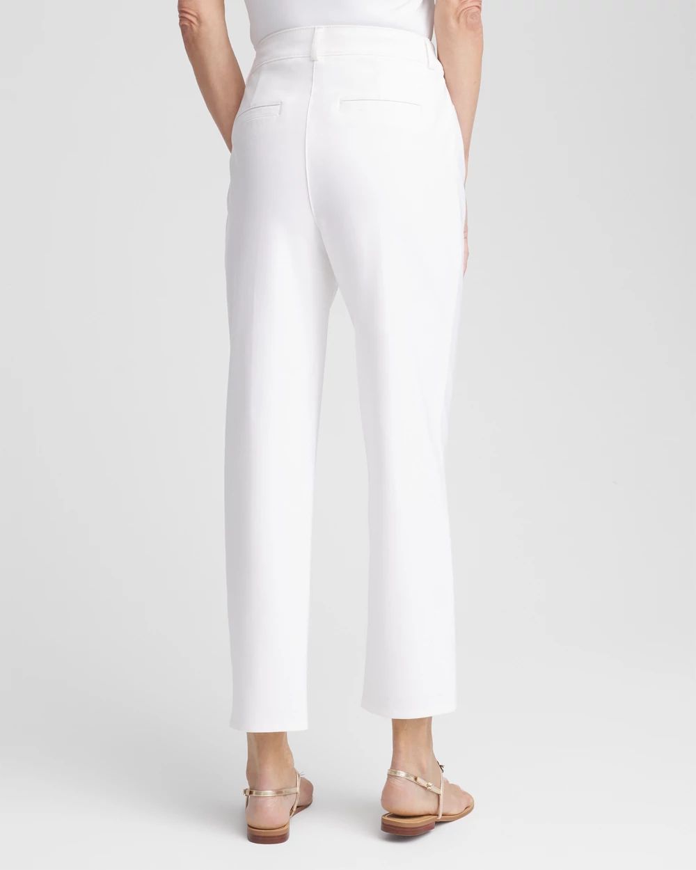 Fly-Front Ankle Pants