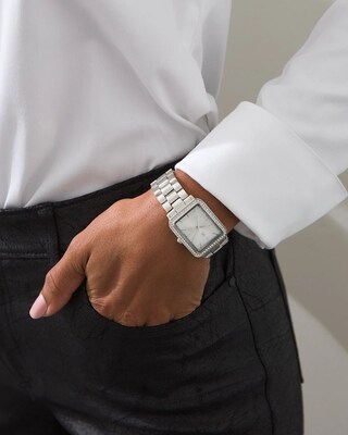 Silvertone Tank Watch