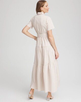 Poplin Stripe Shirt Dress click to view larger image.