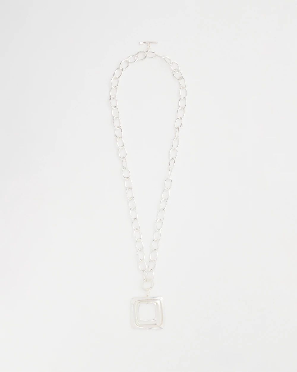 Adjustable Square Pendant Necklace