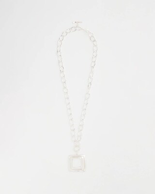 Adjustable Square Pendant Necklace
