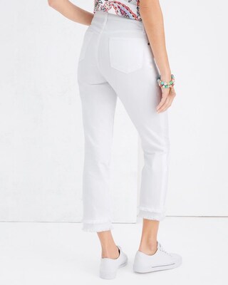 So Slimming Girlfriend Frayed Crops