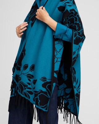 Cashmere Blend Fringe Ruana