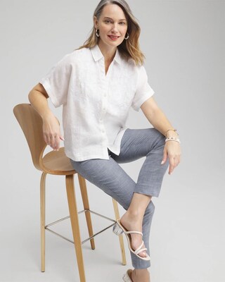 Brigitte Heather Print Ankle Pants click to view larger image.