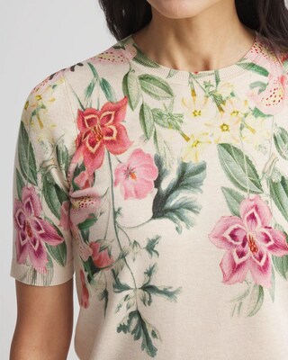 Garden Crewneck Pullover Sweater click to view larger image.