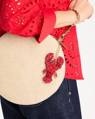 Americana Lobster Bag Charm Key Chain click to view larger image.
