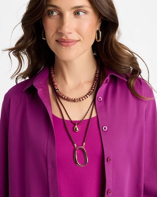 Convertible Beaded Pendant Necklace click to view larger image.