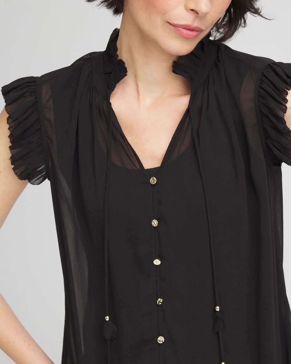 Ruffle Collar Blouse