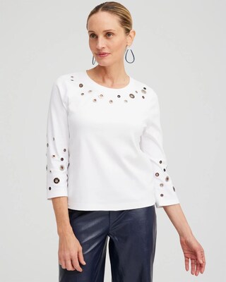 Grommet Detail Tee