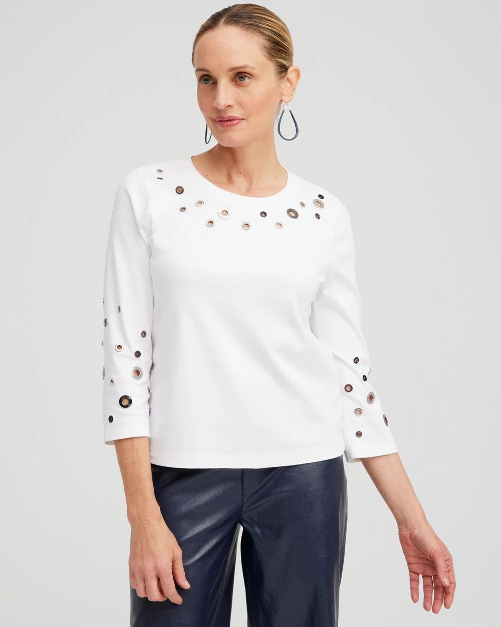 Grommet Detail Tee