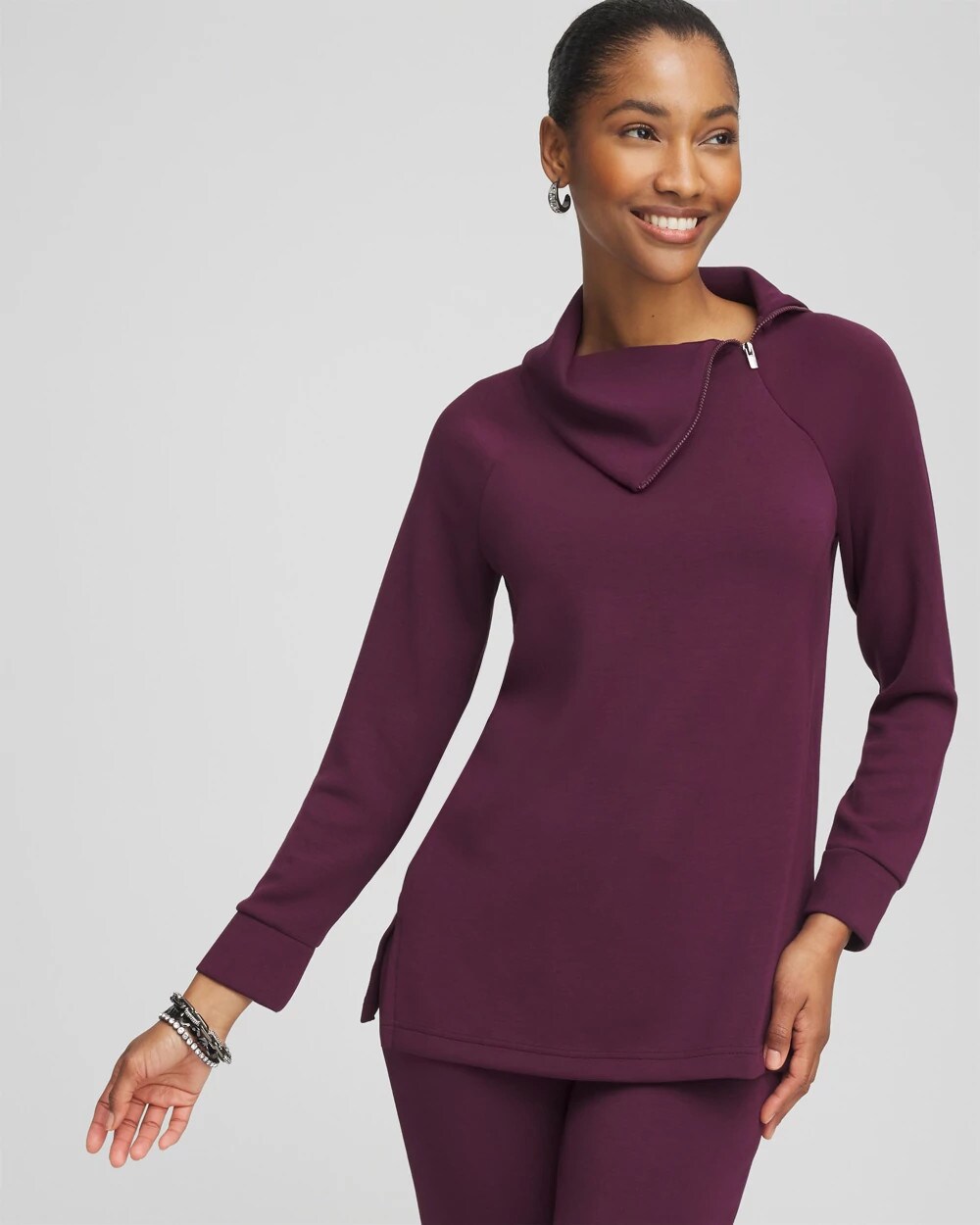 Zenergy® Scuba Zip Neck Tunic
