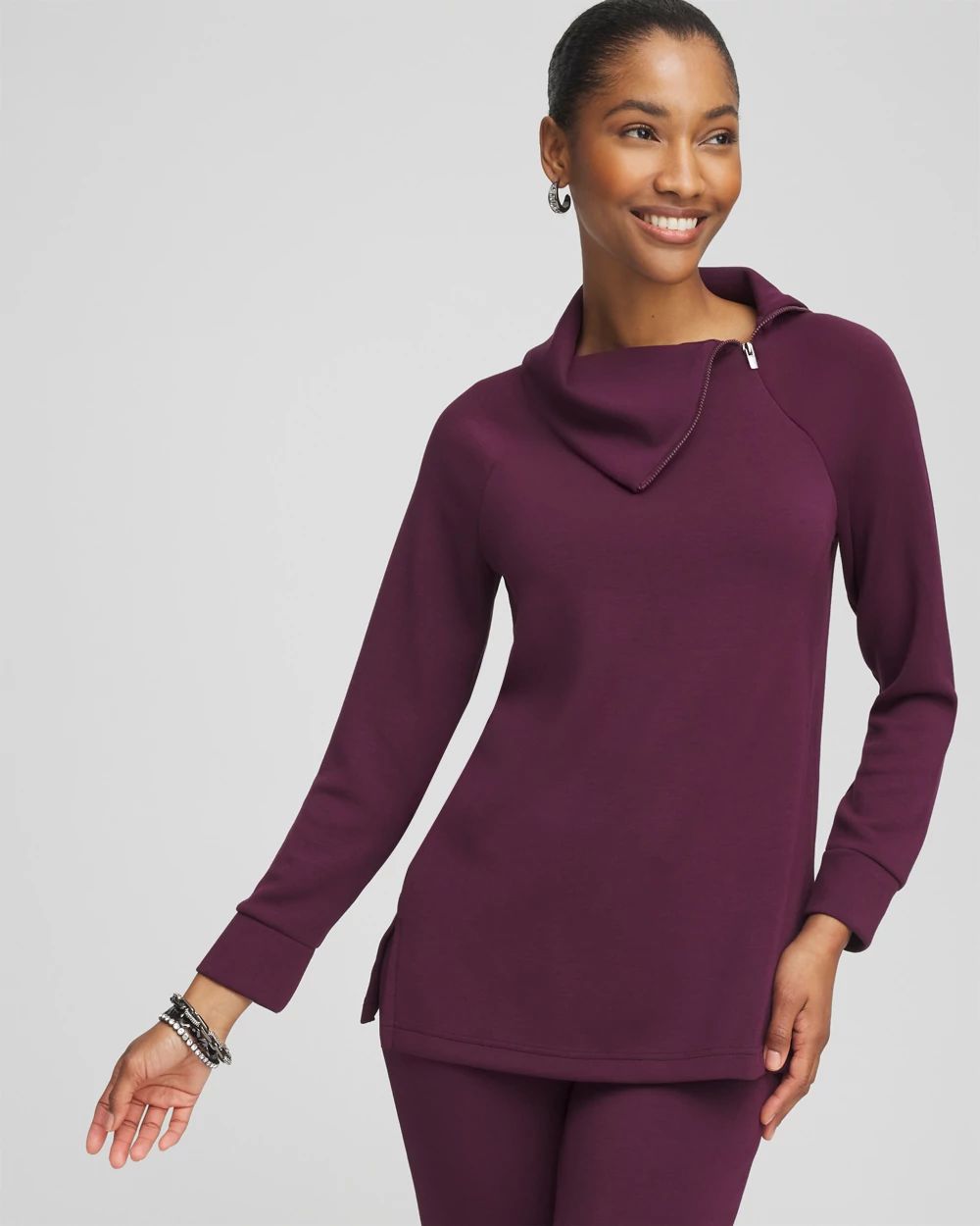 Zenergy® Scuba Zip Neck Tunic