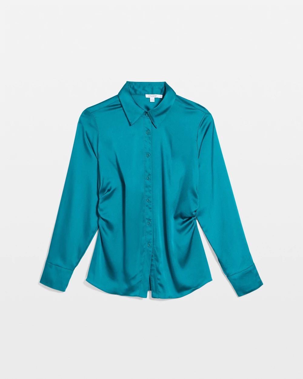 Satin Twill Collared Shirt click to view larger image.