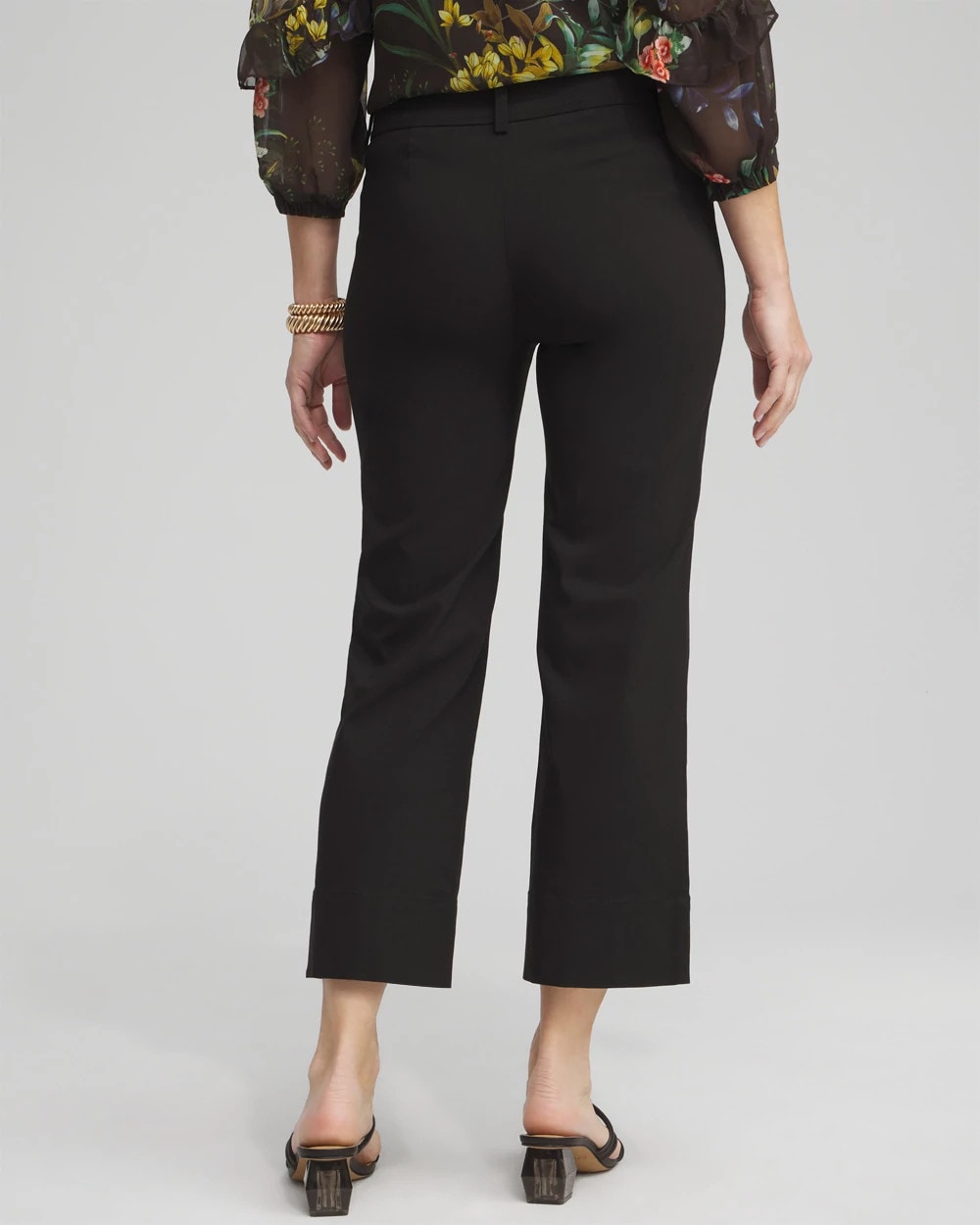 Trapunto Straight Leg Cropped Pants