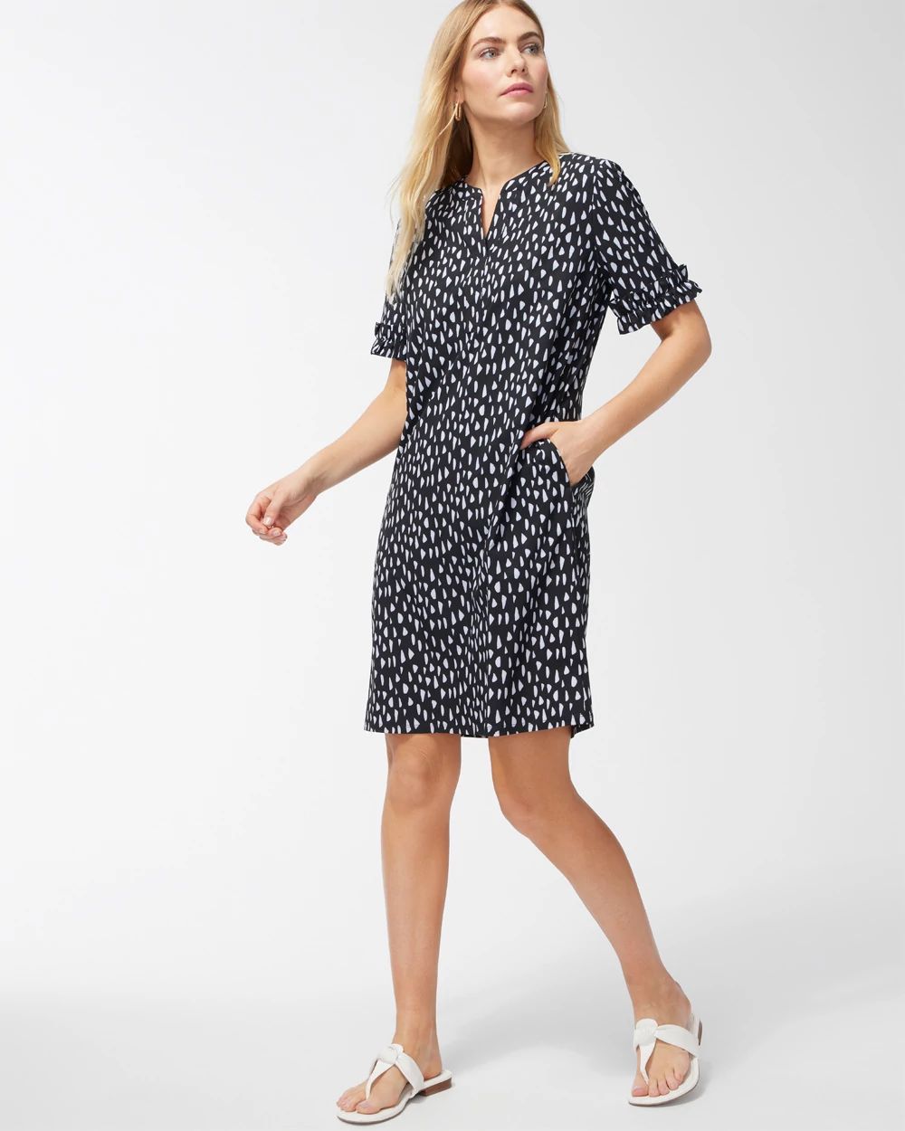 Zenergy UPF Neema Pebble Ruffle Sleeve Dress