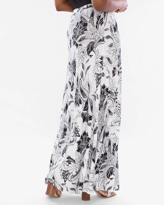 Black and White Floral Maxi Skirt