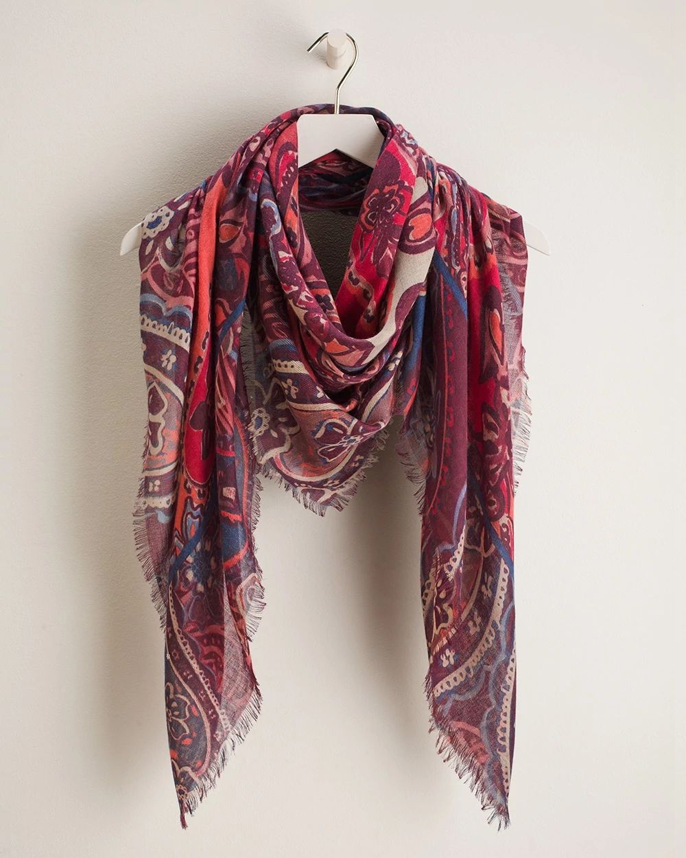 Oversized Square Paisley Scarf