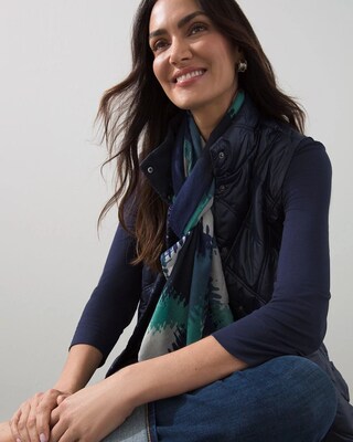 Geometric Print Oblong Scarf