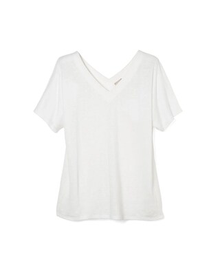 V-Neck Linen Tee