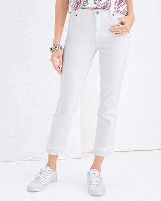 So Slimming Girlfriend Frayed Crops