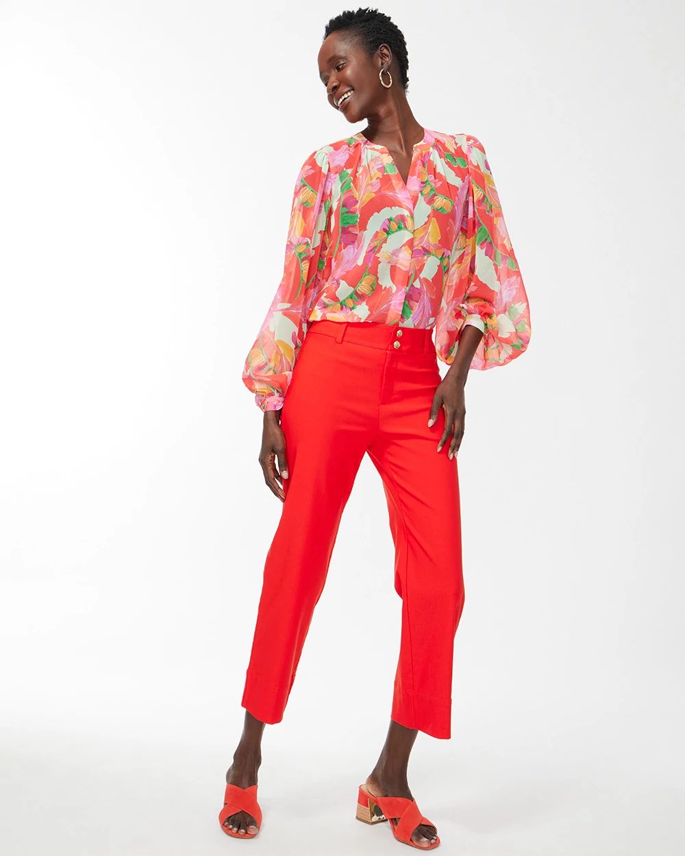 Foliage Print Blouse