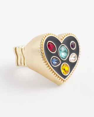 Multicolor Heart Ring