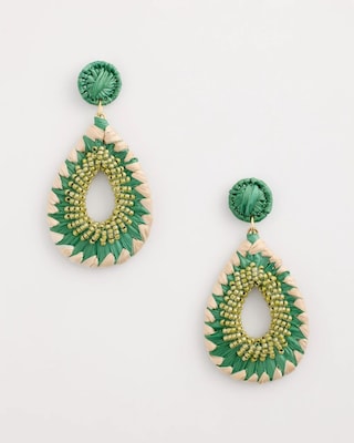 Thread Wrapped Teardrop Earrings