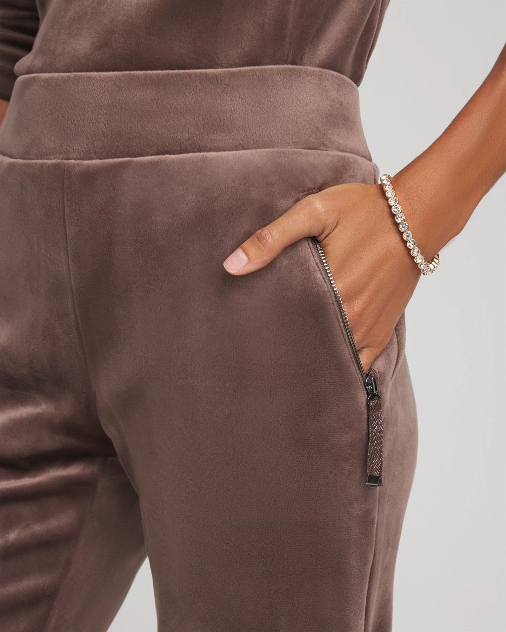 Zenergy® Velour Tapered Ankle Pants click to view larger image.
