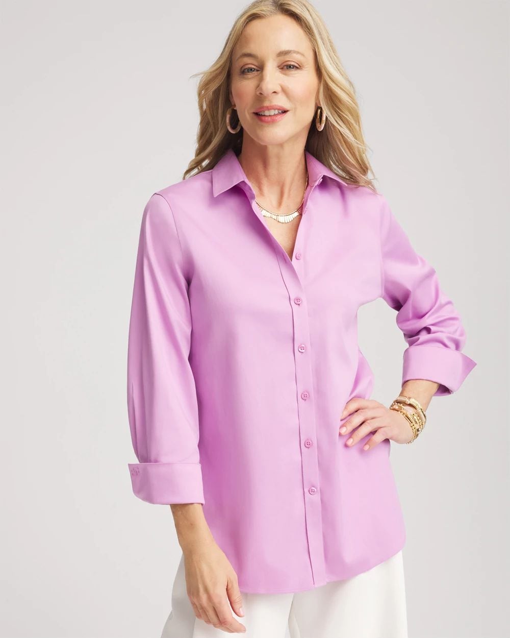 No Iron™ Stretch-Sateen Shirt