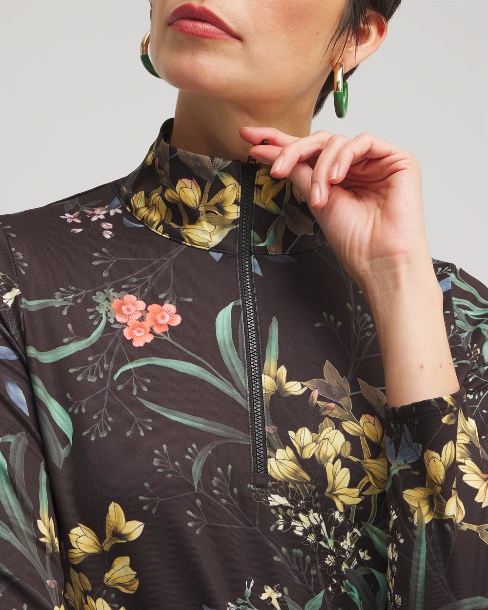 Zenergy® UPF Floral Long Sleeve Top