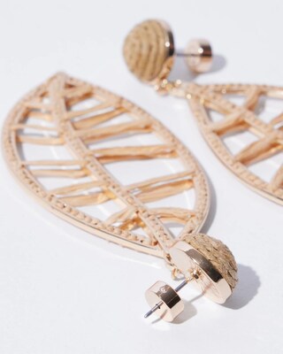 Neutral Leaf Drop Earrings