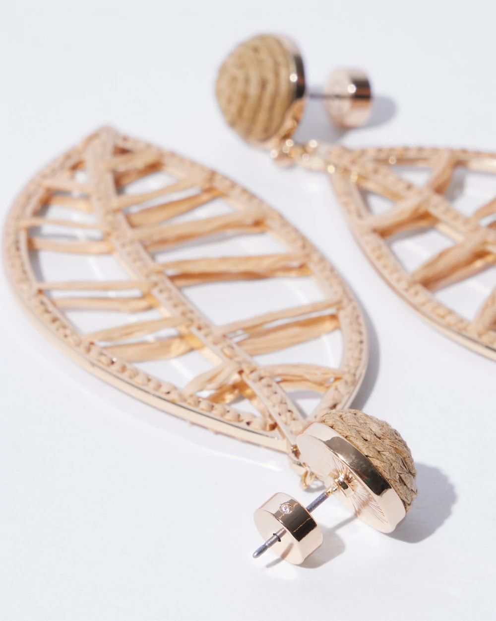 Neutral Leaf Drop Earrings