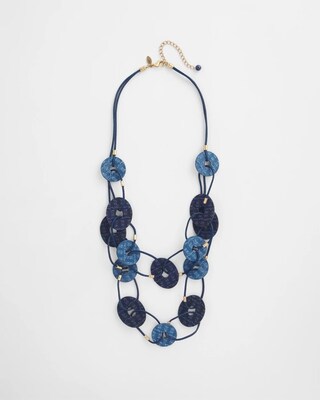 Denim Multistrand Necklace