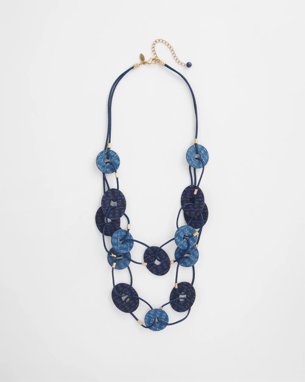 Denim Multistrand Necklace